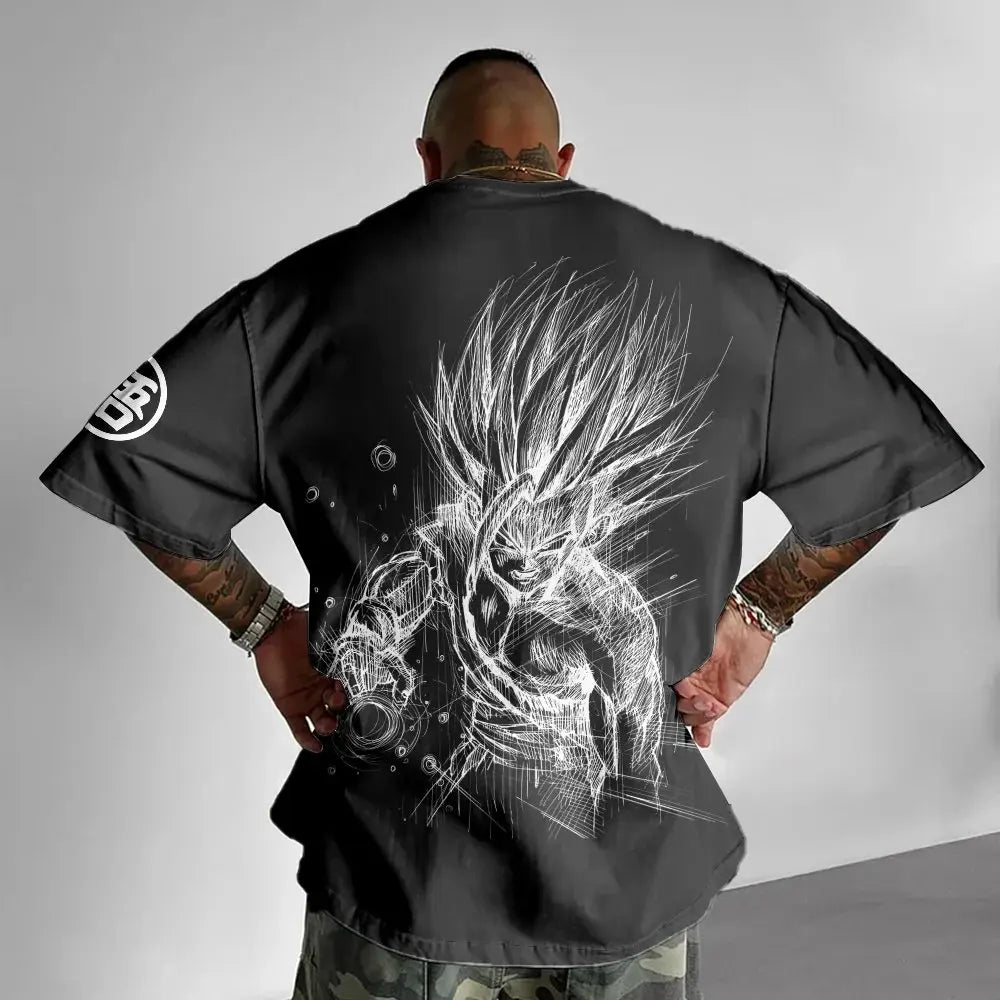 Dragon Ball Z T-Shirt – Reine Baumwolle, atmungsaktiv & elastisch | Bequem & stilvoll | Ideal für Anime-Fans
