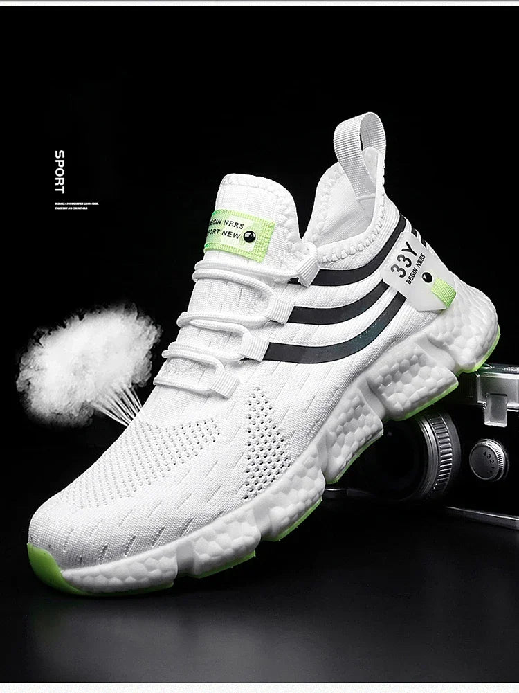 Modne, oddychające, codzienne męskie buty sportowe na wiosnę i jesień – Tenis Masculino, Zapatillas Hombre, modne buty do biegania