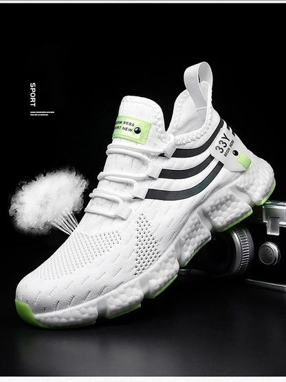 Modne, oddychające, codzienne męskie buty sportowe na wiosnę i jesień – Tenis Masculino, Zapatillas Hombre, modne buty do biegania