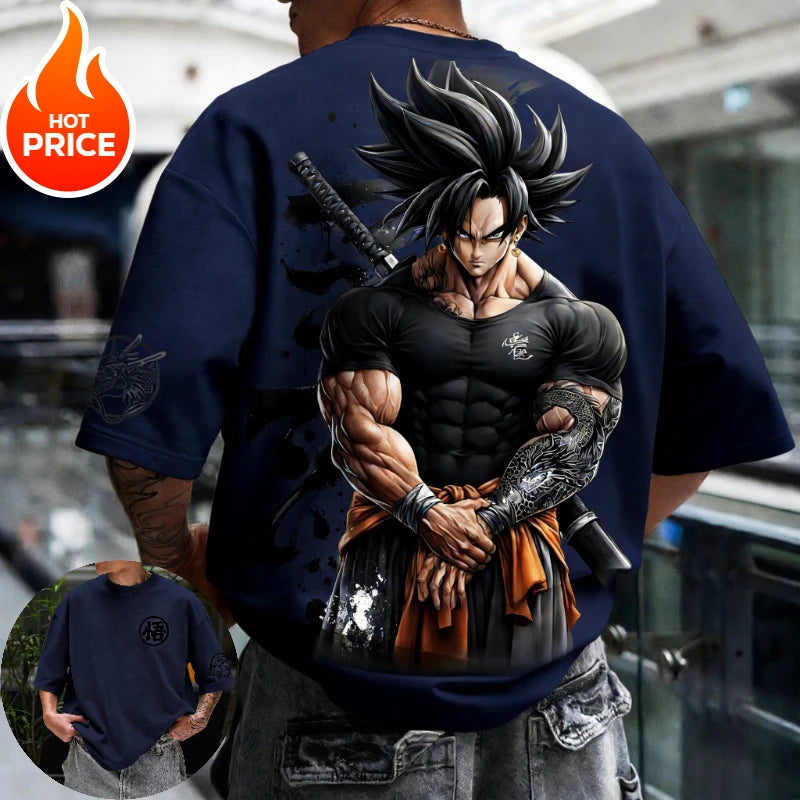 Son Goku Gym Dragon Ball Super Saiyan Harajuku Men Summer Cotton T-Shirt Top Loose Women Streetwear Casual Short Sleeve Tee