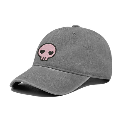 Retro-Baseballkappe im Washed-Distressed-Look mit Totenkopf-Stickerei, Dad-Hat für Damen und Herren, lässige, verstellbare Outdoor-Sonnenkappe 260617