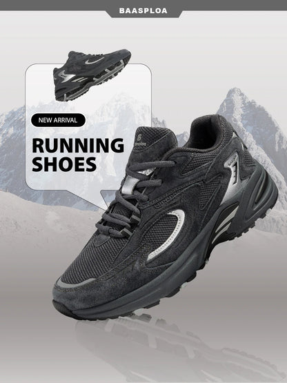Baasploa New Running Shoes Men Outdoor Fashion Lightweight Mesh Sports Shoes Male Casual Breathable Non-Slip Walking Shoes