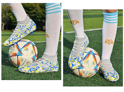 New Men's Football Boots Breathable Sport Training Soccer Shoes Cleats Sport Outdoor TF Futsal Match Turf Grass Drop Shipping
