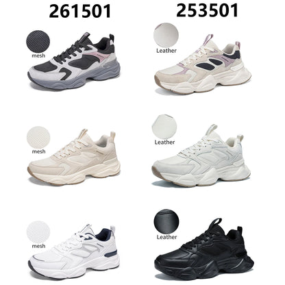 Baasploa Women's Walking Shoes Lightweight Mesh Breathable Sport Shoes Comfortable Soft Leather Casual Sneakers