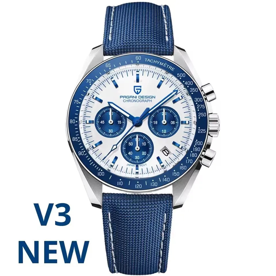2026 New PAGANI DESIGN Golden Moon Mens Watches Luxury Quartz Watch Men Speed Sports Chronograph Man AR Sapphire Waterproof Gift