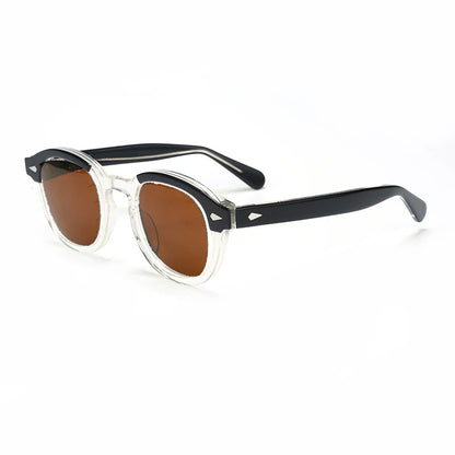 Polarized Sunglasses Men Women Johnny Depp Lemtosh Style Sun Glasses Retro Round Acetate Frame UV400 Lens Oculos