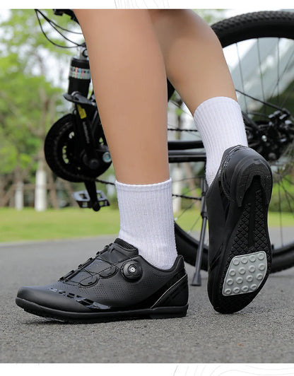 Men Cycling Shoes Road Bikes Women Racing Competition Self-Locking Speed Cycling Sports Shoes Women Spd Cleats Cycling Shoes