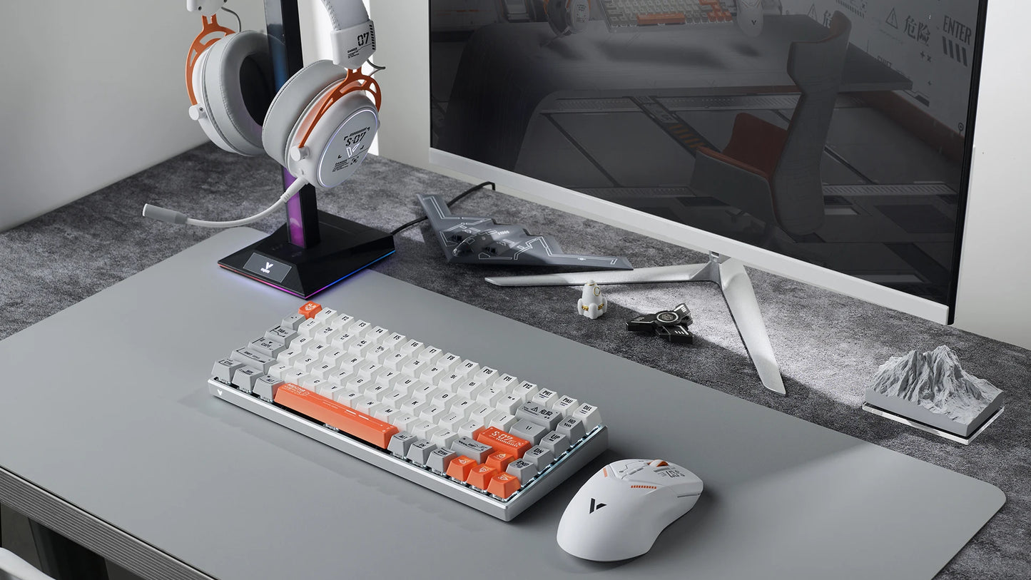 Ratón gaming inalámbrico Rapoo VT9PRO PAW3398 68g, con cable, programable, ergonómico, 26000DPI, recargable Type C, accesorio para PC gamer
