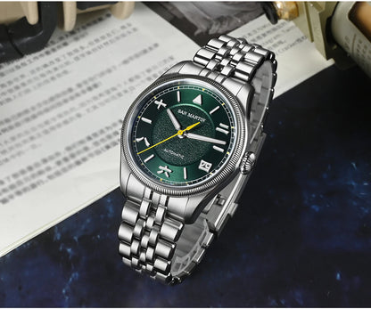 San Martin 39.5mm Men Pilot Watch YN55 Automatic Mechanical Aviation Watches Chinese Style Original Design SN0033 Field Watch