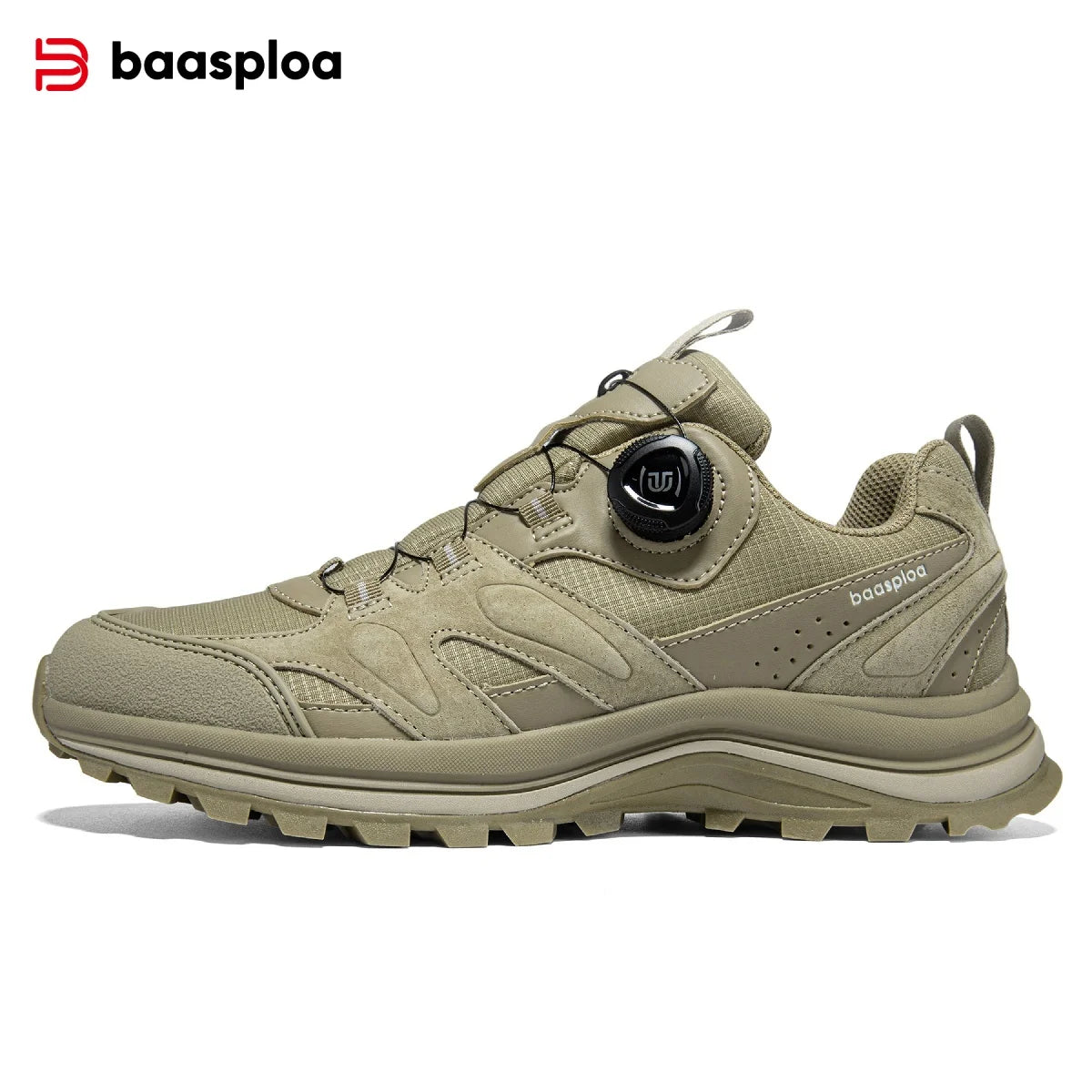 Baasploa Men Hiking Shoes Outdoor Climbing Mesh Breathable Travel Walking Shoes Male Non-Slip Wear Resistant Comfortable Sneakers