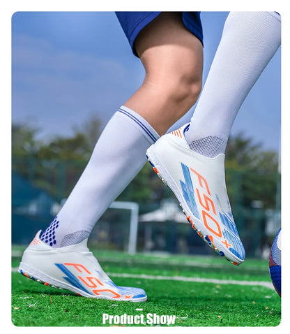 Nouvelles chaussures de football pour hommes, chaussures de football sur gazon, ultralégères, confortables, crampons d'intérieur antidérapants, crampons FG pour terrain synthétique, futsal, adulte, antidérapantes
