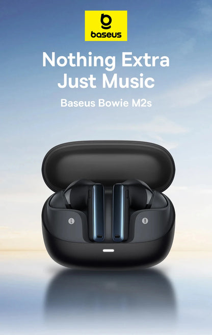 Baseus Bowie M2s ANC Wireless Bluetooth 5.3 Earbuds – 48dB Hybrid Noise Cancelling 3D Spatial Audio HiFi Earphones with Mic
