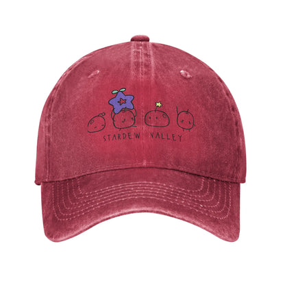 Žaidimo „Stardew Valley“ kepurė su snapback užsegimu „Sun Baseball Cap y2k“ – juokinga unisex kepurė paaugliams, išplauta, hiphopo stiliaus, apsauganti nuo saulės, skirta lauko sportui, puiki dovana