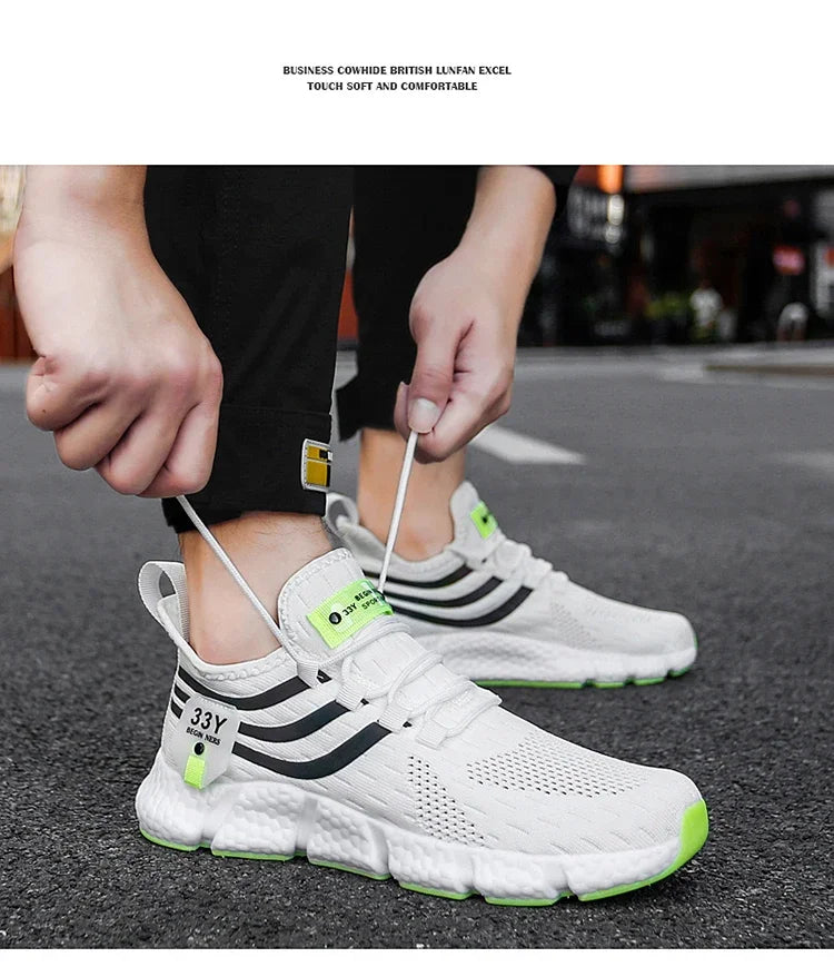 Modne, oddychające, codzienne męskie buty sportowe na wiosnę i jesień – Tenis Masculino, Zapatillas Hombre, modne buty do biegania