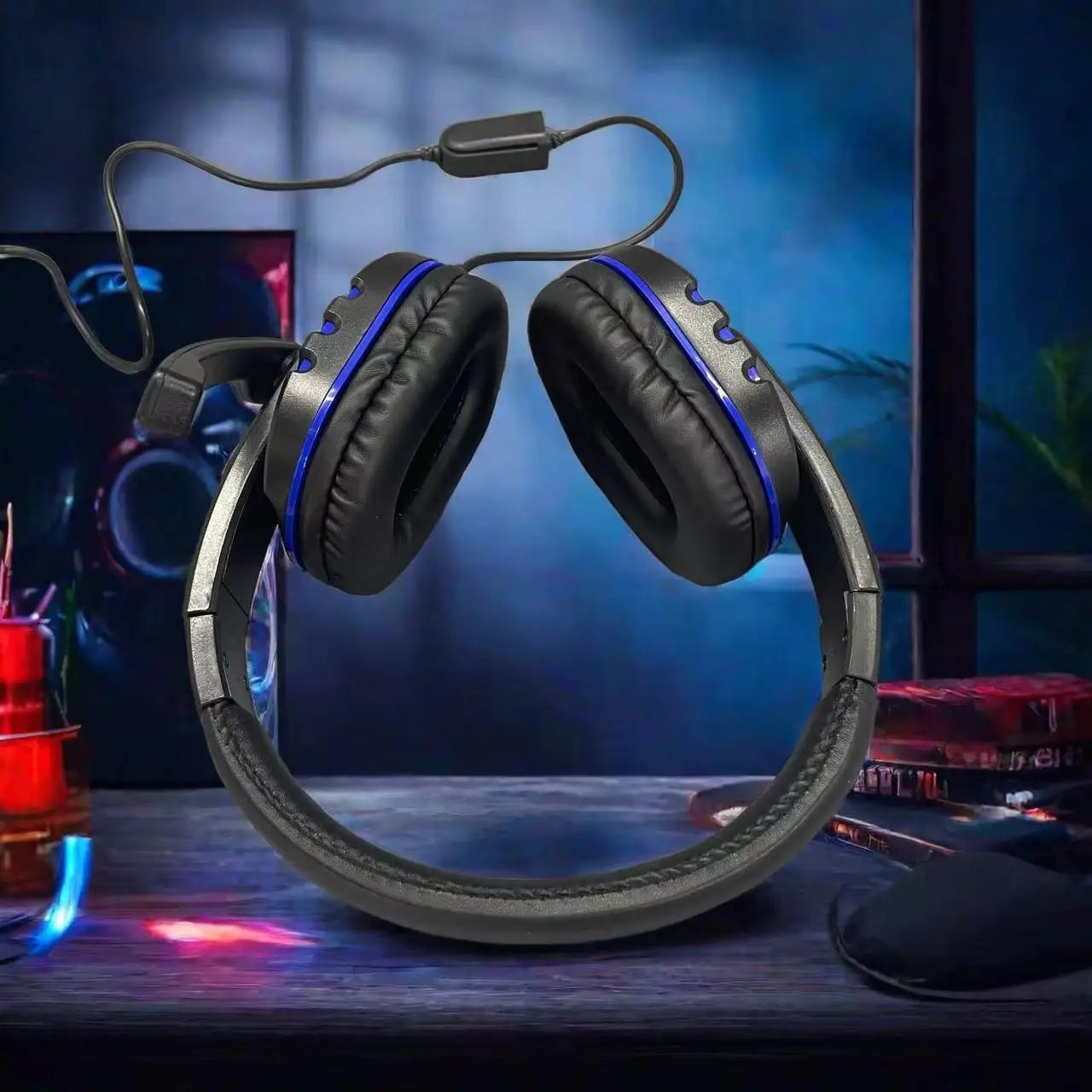 Auriculares con cable 7260 con micrófono – Headset para gaming y trabajo para PS4 PS5 Xbox One, estudio y reuniones, auriculares con jack 3.5mm