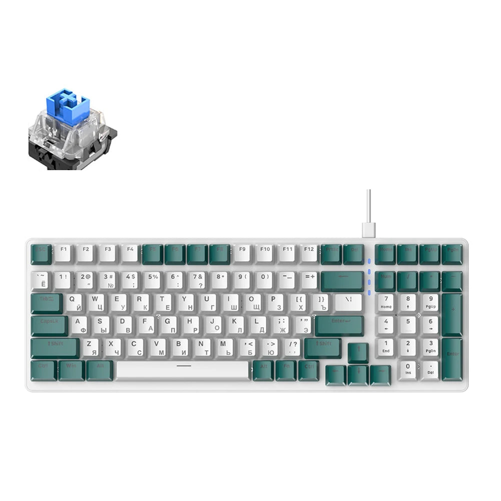 K3 Mechanical Gaming Keyboard Red/Blue Switch 100 Keys Gamer Mechanical Keyboard USB Charging Wired for Game Laptop PC Russian