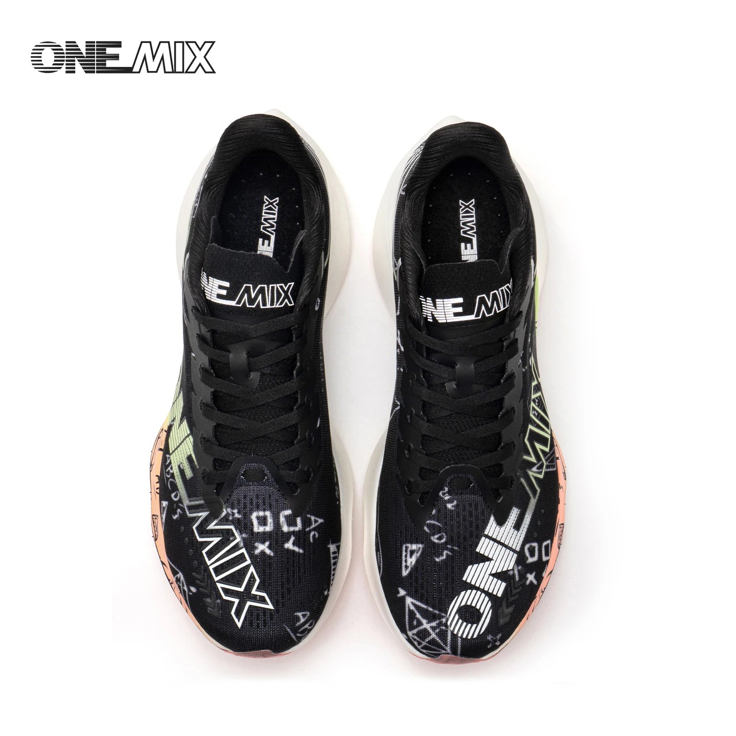 ONEMIX Nylon Carbon Board Marathon Running Racing Shoes, Professional Stable Support, Shock Relief, Ultra-light Rebound Sneakers