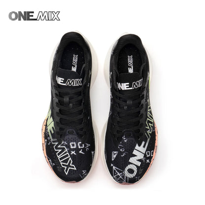 ONEMIX Nylon Carbon Board Marathon Running Racing Shoes, Professional Stable Support, Shock Relief, Ultra-light Rebound Sneakers