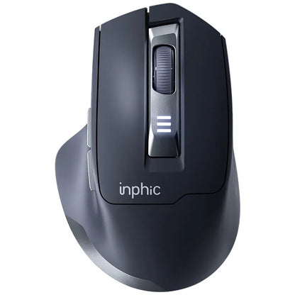 INPHIC Silent Office Mouse Battery Level Display 2400DPI Wireless Mouse Suitable for Desktop and Laptop Computers