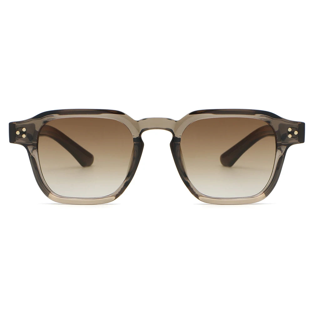Peekaboo irregular sunglasses for women black brown retro style square sun glasses for men uv400 summer accessories 2025