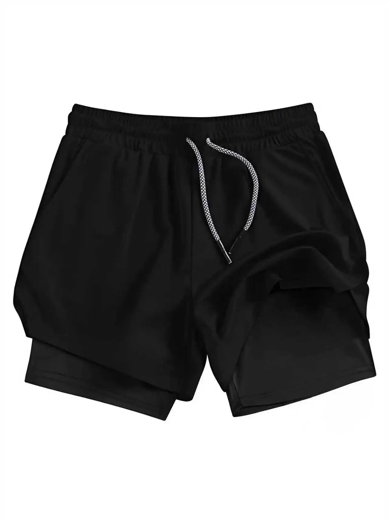 ONE PIECE Classic Anime Luffy Peripheral Printed Double-layer Shorts 2025 American Summer Men's Loose Sports Breathable Pants