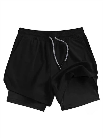 ONE PIECE Classic Anime Luffy Peripheral Printed Double-layer Shorts 2025 American Summer Men's Loose Sports Breathable Pants