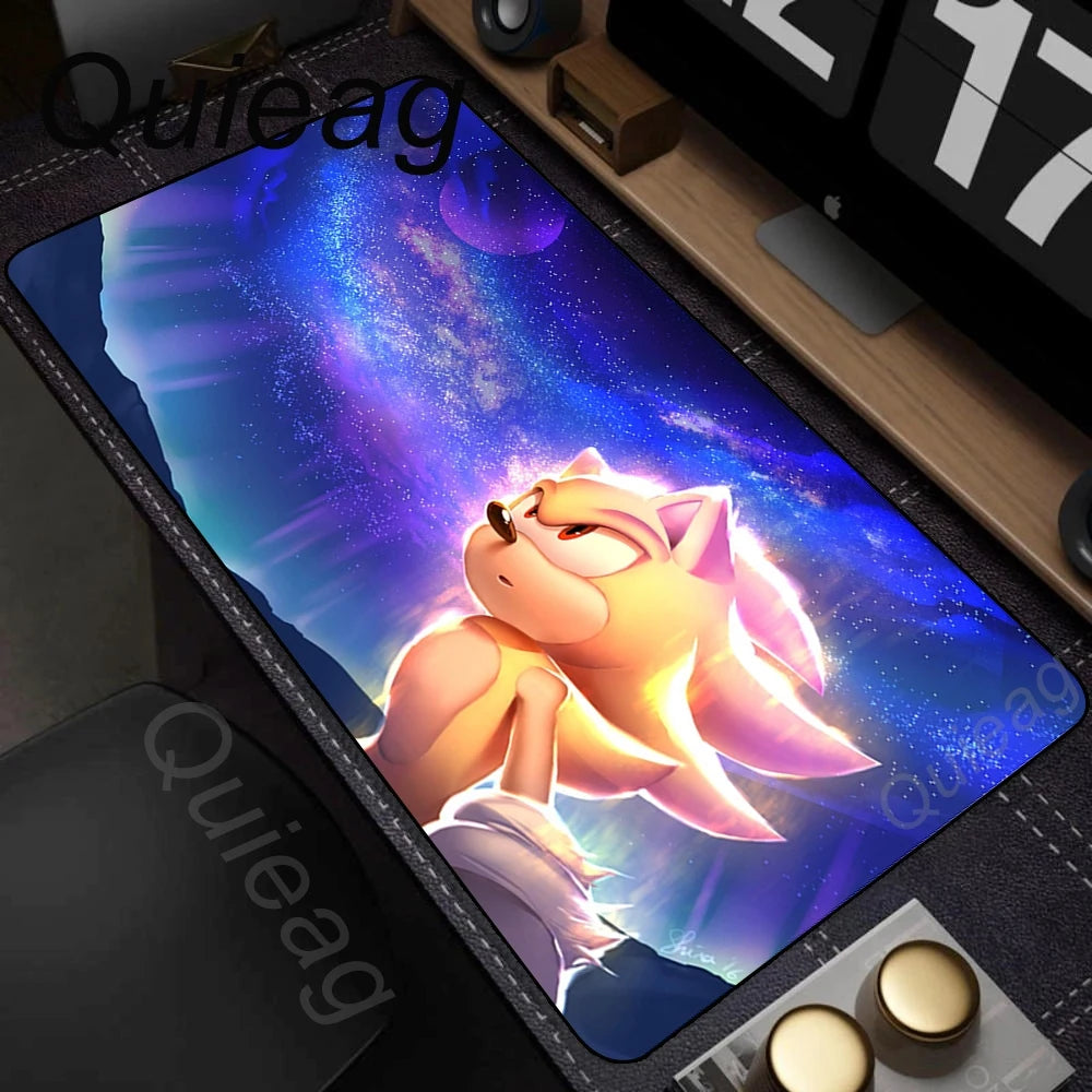 Cute Anime HD Print Mousepad Laptop Desk Mouse Mat PC Gaming Accessories Keyboard Pads Rubber Soft Sonic The Hedgehog Mouse Pads