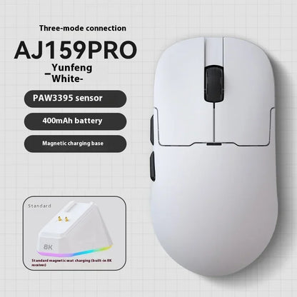 Мишка AJAZZ AJ159 APEX Tri Mode Wireless 8K със сензор PAW3950, ниска латентност, база за зареждане, персонализируема, лека, за PC гейминг