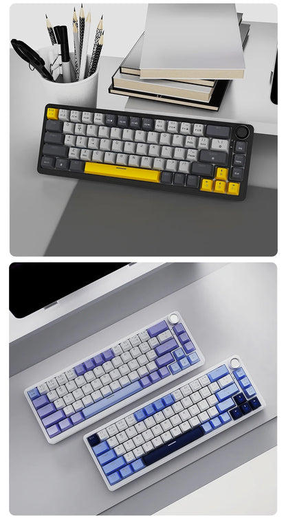 AJAZZ AK690 65% Mechanical Keyboard Full-key Hot-swap Wired USB Plug And Play Mixed Light 68 Keys Gaming Keyboard For Laptop PC