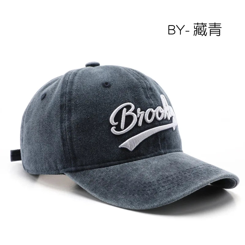Brooklyn Baseball Caps Embroidery Breathable Retro Style Unisex Comfort Trendy Fashion Summer Hat Sun Protection Curved Brim