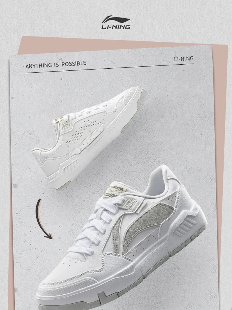Damskie buty lifestyle Li-Ning COMMON 80s DUAL CUSHION – sportowe buty do codziennego noszenia, klasyczne i wygodne sneakersy rekreacyjne LiNing AGCU158
