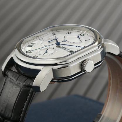 BERNY Men's Mechanical Watch, Top Accuracy, Automatic Wristwatch, Luxury Male Clock, Sapphire, Self-Winding, Waterproof