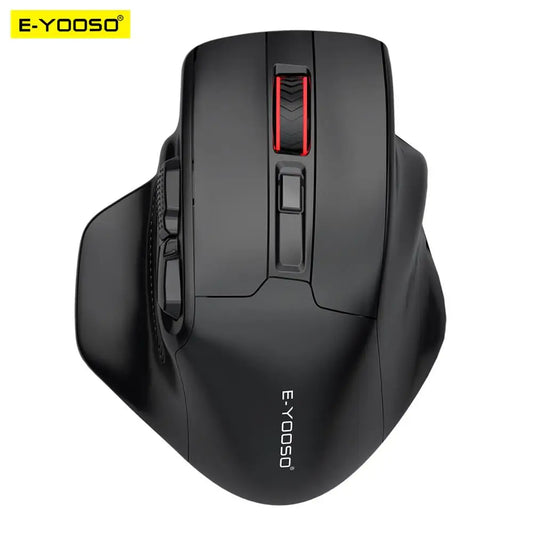E-YOOSO X-31 ratón gaming inalámbrico USB 2.4G grande para manos grandes PAW3212 4800 DPI 5 botones para gamer, ordenador portátil y PC