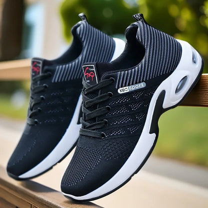 Men’s Casual Sports Shoes, Breathable Mesh Lace-Up Versatile Sports Shoes