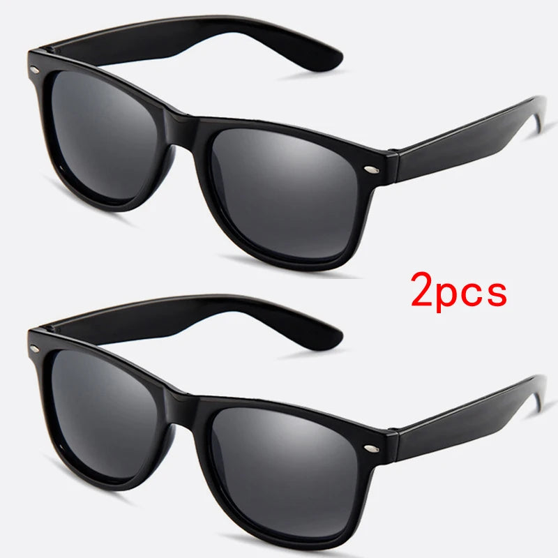 2pcs Fashion classic men's sunglasses UV protection driving outdoor sunglasses