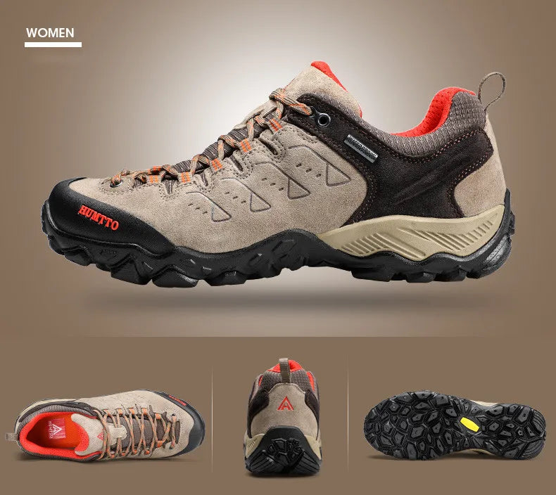 HUMTTO Trekking Shoes for Women Winter Hiking Shoes Women's Waterproof New Luxury Designer Climbing Leather Casual Woman Sneakers