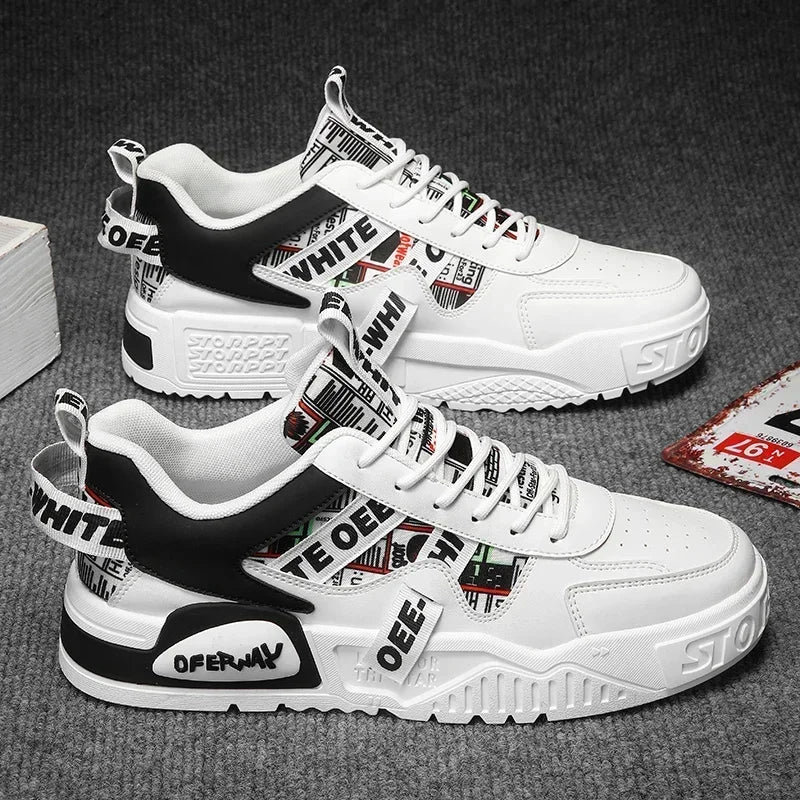 Nuove scarpe da uomo stile skateboard, sneaker estive in pelle casual fashion outdoor per running, sport, trekking e tennis, platform di lusso firmate