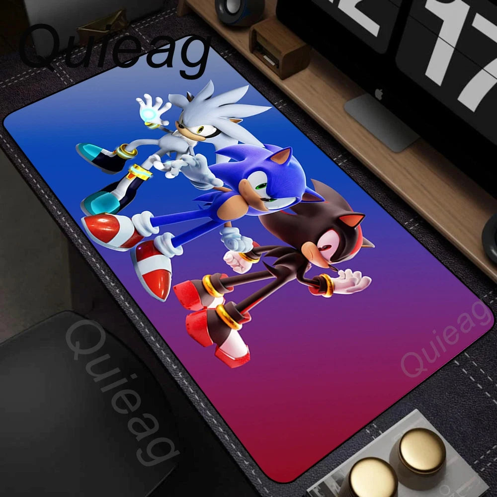 Cute Anime HD Print Mousepad Laptop Desk Mouse Mat PC Gaming Accessories Keyboard Pads Rubber Soft Sonic The Hedgehog Mouse Pads