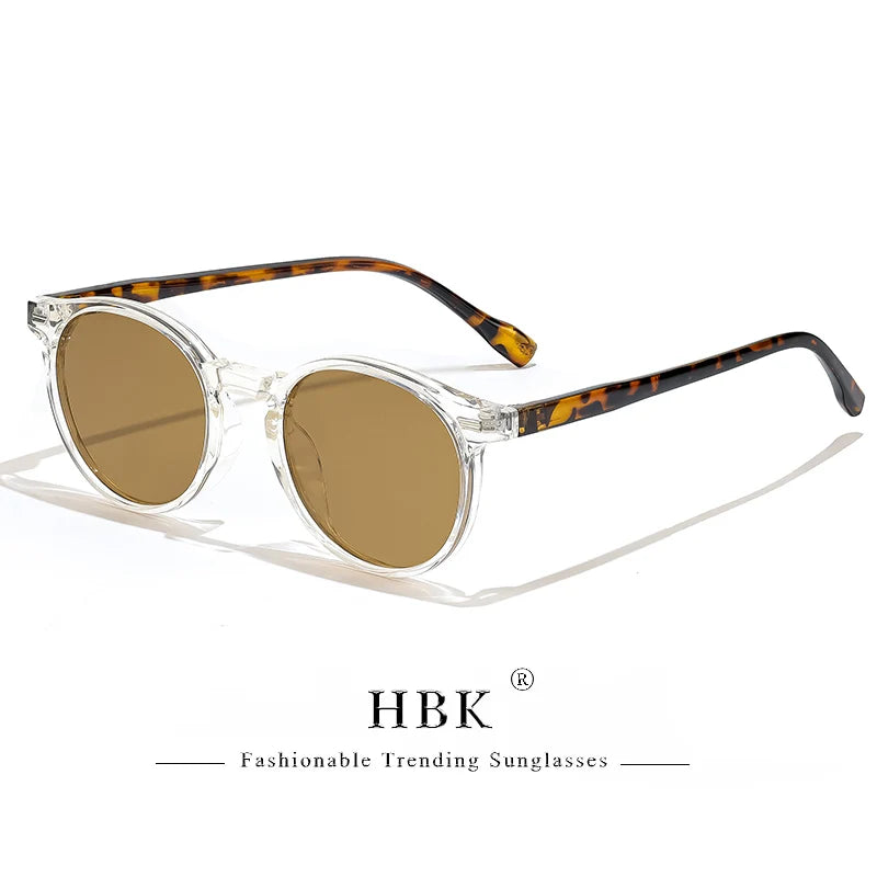HBK Fashion polariserede solbriller til mænd, runde TR90-stel, modesolbriller til kvinder, kørsel, sport, UV400, Lunette De Soleil Homme