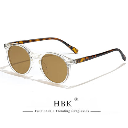 HBK Fashion polariserede solbriller til mænd, runde TR90-stel, modesolbriller til kvinder, kørsel, sport, UV400, Lunette De Soleil Homme