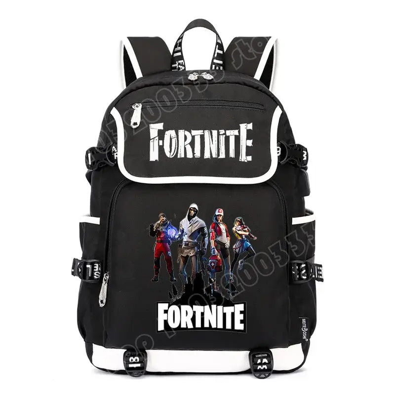 Zaino Fortnites di grande capienza, borsa a tracolla casual con porta USB, unisex, in stile anime, zaino scolastico per studenti, nuovo e alla moda, regalo di cancelleria