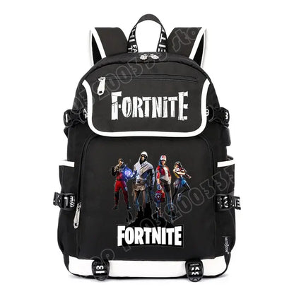Zaino Fortnites di grande capienza, borsa a tracolla casual con porta USB, unisex, in stile anime, zaino scolastico per studenti, nuovo e alla moda, regalo di cancelleria