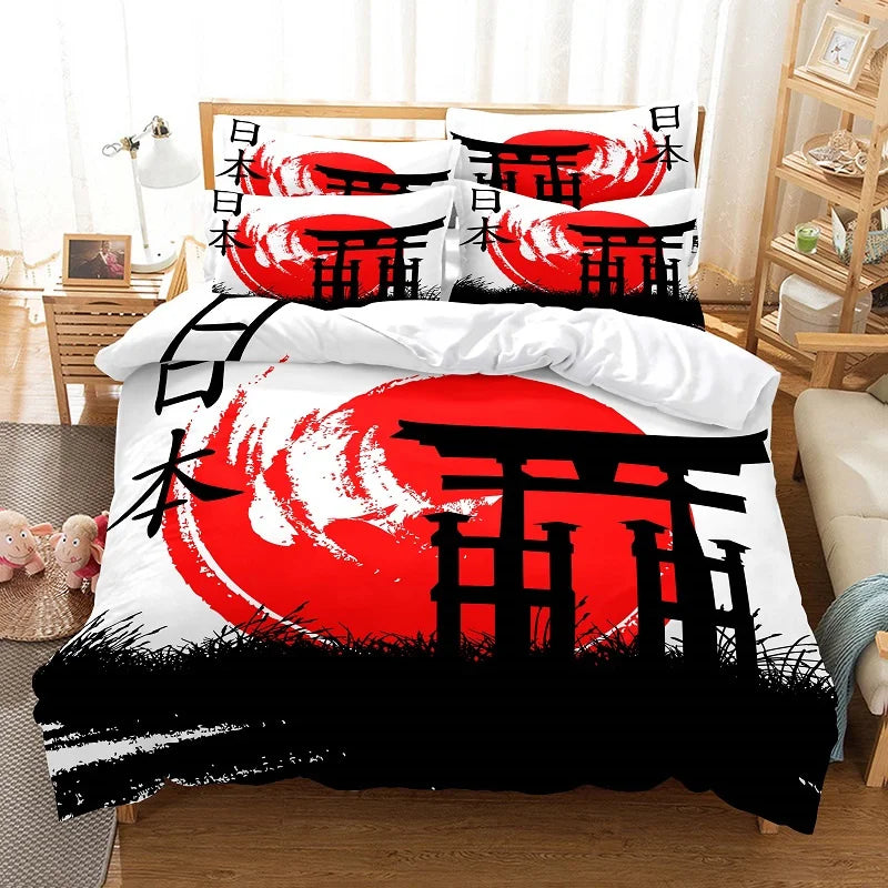 Bambukuvioinen pussilakanasetti, kiinalaistyylinen vuodevaatesetti, nuorten pellavasetti, Queen Size -kokoinen peitonpäällissetti, muodikas vuodevaatesetti