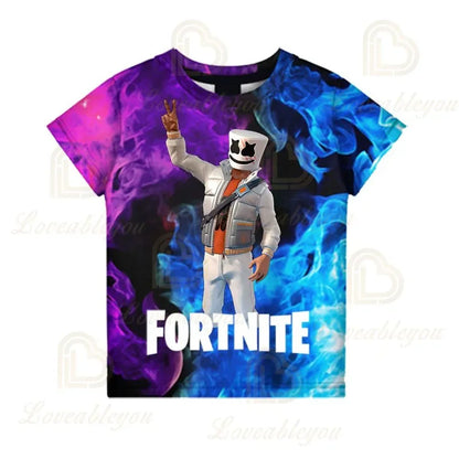 Camiseta 3D Fortnite Victory Game para bebé, ropa infantil Harajuku, camiseta para niños, diseño adorable Battle Royale Hero, tops para niños y niñas