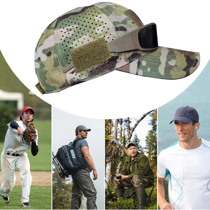 1 stk. Ny camouflage-baseballkasket til mænd, åndbar solhat til udendørs sport, jagt, vandreture, camping, strand og fiskeri