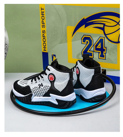 Große High-Top-Sportschuhe für Herren, lässig, atmungsaktiv und bequem, mit dicker Sohle – Basketballschuhe und Laufschuhe