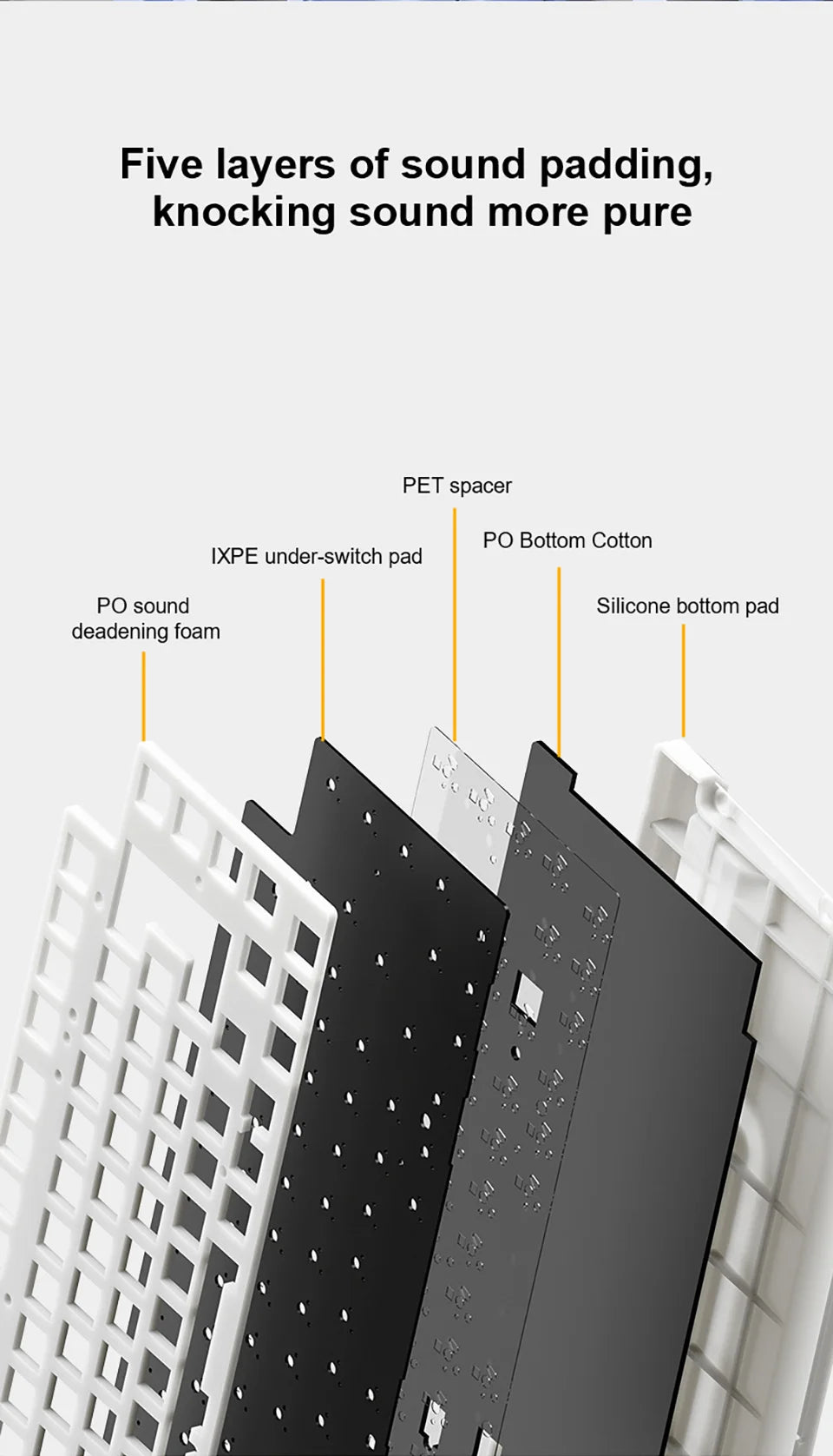 Teclado mecânico gaming esports AULA AU75, três modos, 81 teclas, teclas PBT, hot-swappable, RGB, teclado sem fios para PC desktop e escrita