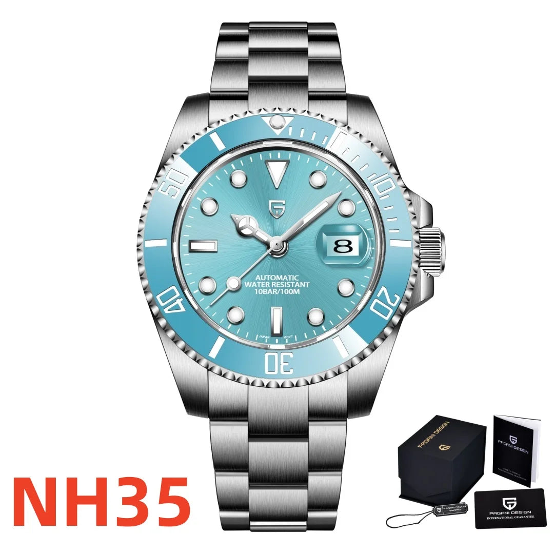 Relógio automático mecânico para homem PAGANI Design 2026 New Miyota 8215 40mm em aço inoxidável, impermeável