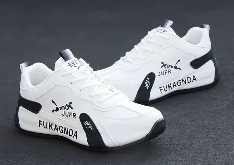 Vattentäta sneakers i PU-läder för män, lediga sportskor, lätta, andningsbara, platta och halkfria tennisskor, Zapatillas Hombre