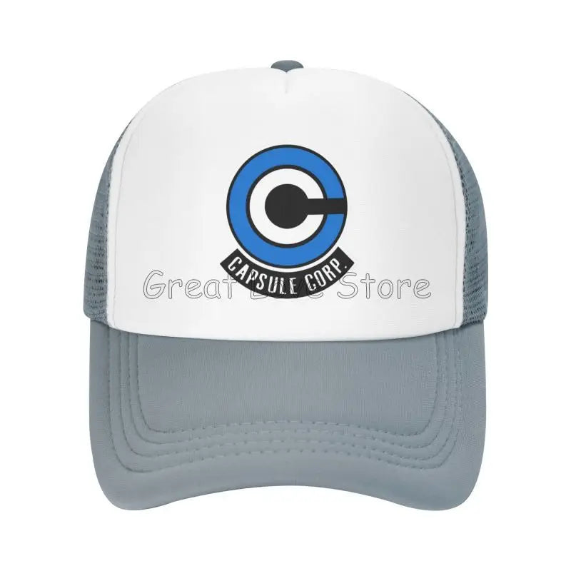Capsule Corp Κασκέτα μπέιζμπολ με πλέγμα Unisex Καπέλο Trucker Hip-Hop Καπέλο Anime DBZ Dad Hat Ρυθμιζόμενο καπέλο αγώνων Καλοκαιρινά καπέλα Trucker Snapback